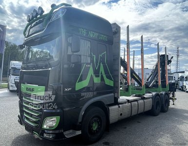 DAF FAT XF 530 SSC, Holztransport, Greifer mit Säge gebraucht