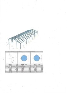Konstruktionshalle Stahlhalle 40 x 14 x 5 m