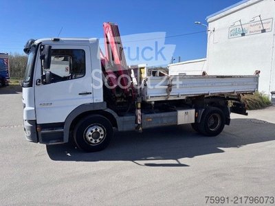 Autokran MERCEDES-BENZ Atego  1223 Dreiseitenkipper Meiller Ladekran gebraucht