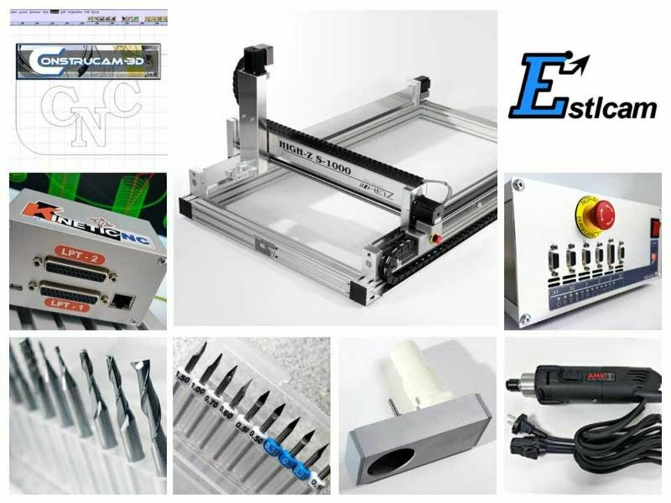 CNC-STEP початківця фрезерування High-Z S-1000 Хоббі ЧПУ фрезерний верстат