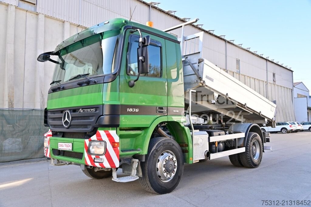 Dreiseitenkipper LKW Mercedes-Benz Actros 1836  E5 4x4 Kardan MP2 Retarder 70%Reifen gebraucht