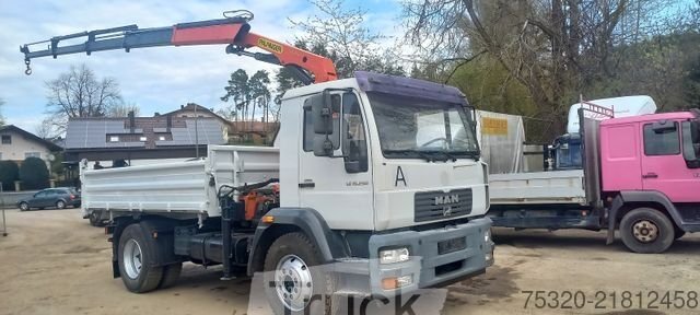 Dreiseitenkipper LKW MAN LE 15.250 Kipper Kran gebraucht