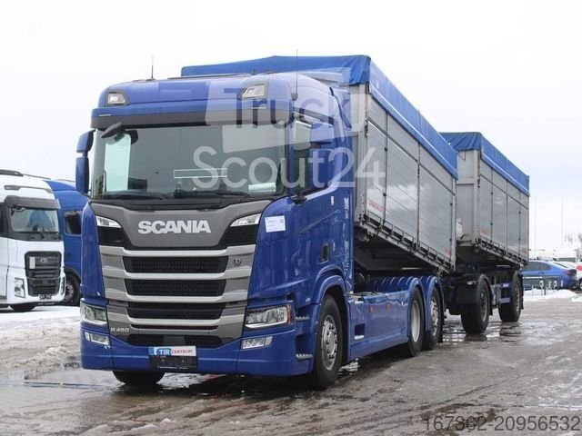 Dreiseitenkipper LKW SCANIA R450, 6X2, THREE SIDED, LIFTING AXLE, RETARDER gebraucht