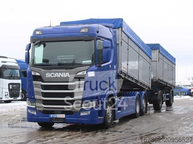 Kipper LKW SCANIA R450, 6X2, THREE SIDED, LIFTING AXLE, RETARDER gebraucht