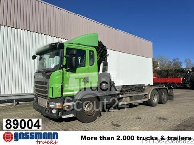 Abrollkipper Scania G 480 6x2-4, Lenk-Liftachse,  Hiab Kran Funk 166 gebraucht