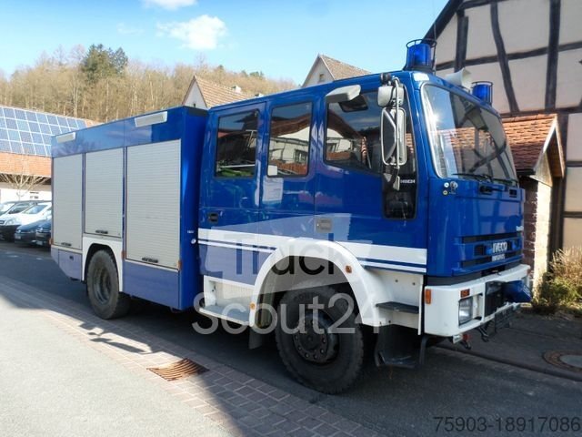 LKW mit Kofferaufbau IVECO Iveco FF 140 EW 4x4  Doppelkabiene   Koffer THW gebraucht