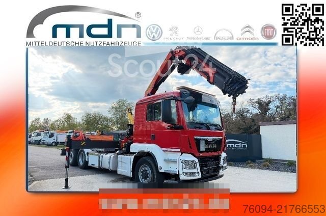 Abrollkipper MAN TGS 26.360 6x4 ALLRAD KRAN 21m Seilwinde KORB gebraucht