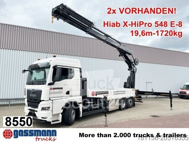 LKW mit Pritsche (offen) MAN TGX 26.510 6x2-4 LL, Hiab X-HiPro 548 E-8 Kran , neu
