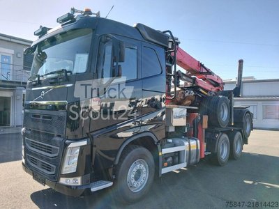 Holztransporter LKW Volvo FH 540 6x4 mit Doll Anhänger u. Ladekran gebraucht