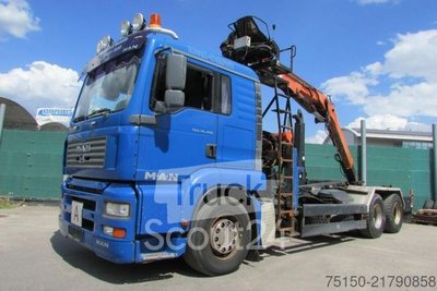 Abrollkipper MAN 26.480 6x4 KRAN ATLAS AK210 - MEILLER Nr: 241 gebraucht