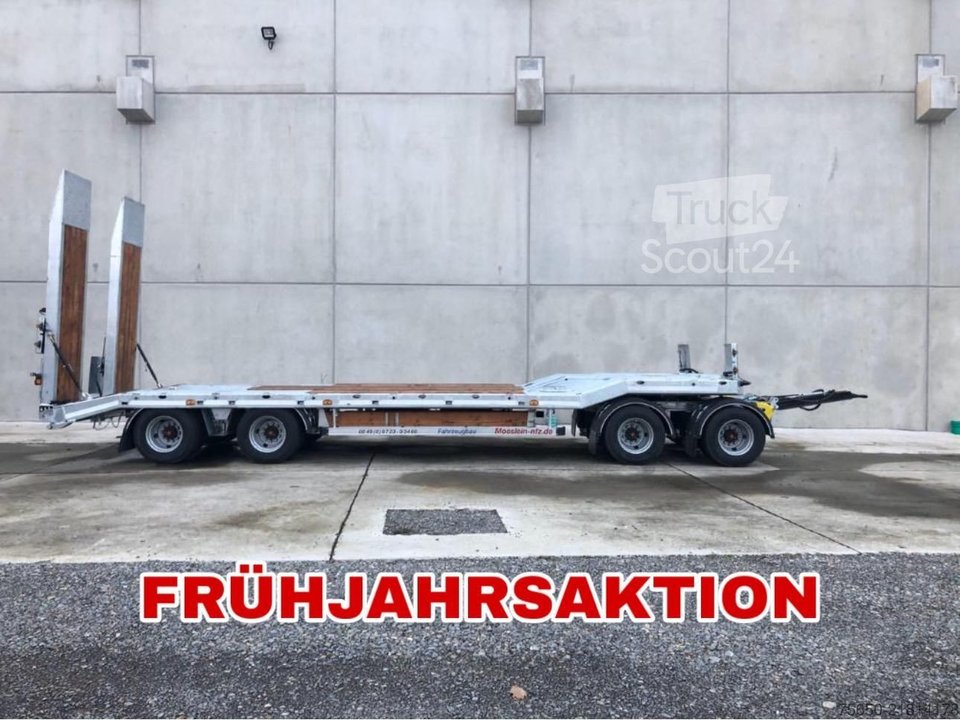 Tieflader Anhänger Möslein T 4 VB H1  neuer 4 Achs Tieflader hydraulischen Rampen neu