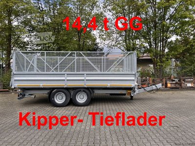 Kippanhänger Möslein TTD 14  5,70 m  14 t Tandem- Kipper Tieflader 5,70 m lang, Breite Reifen-- Neufahrzeug -- neu