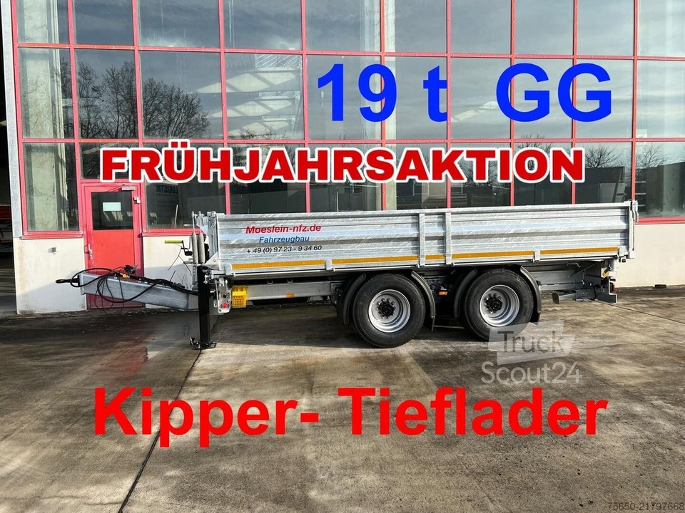 Kippanhänger Möslein TTD 19 B  19 t Tandemkipper- Tieflader, Breitbereifung neu