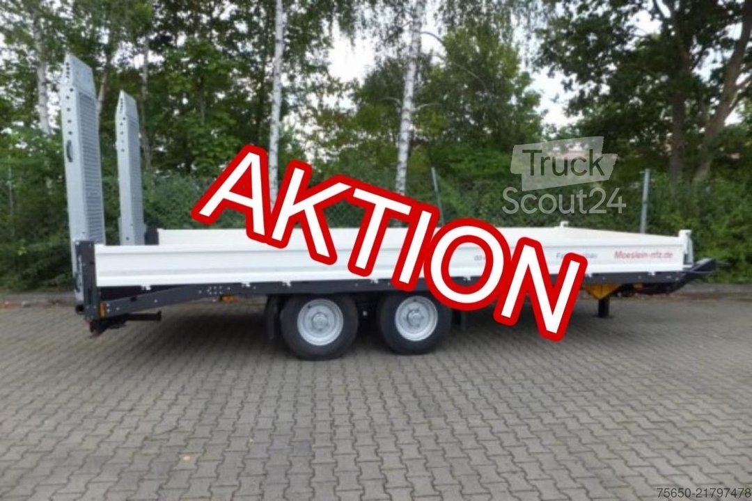 Tieflader Anhänger Möslein TTT 11- 5,2 Weiß  Neuer Tandemtieflader neu