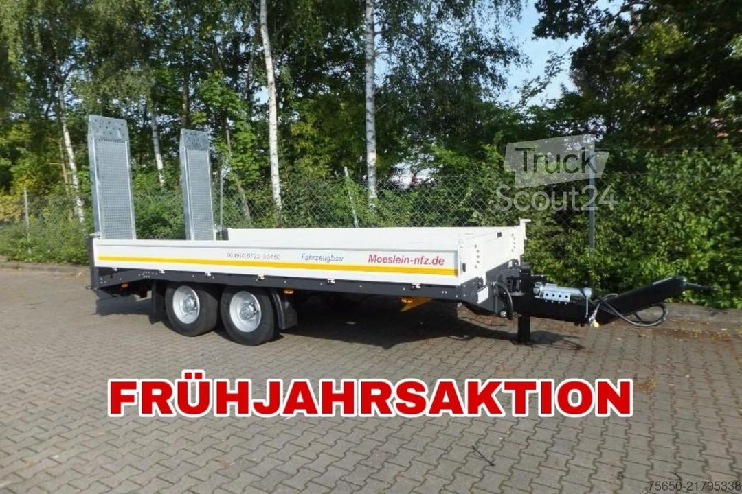 Tieflader Anhänger Möslein TTT 11- 6,28 Weiß  Neuer Tandemtieflader neu