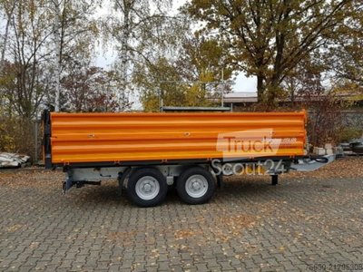 Kippanhänger Möslein TTD13- BA Orange  13 t Tandem Kipper Tiefladermit Bordwand- Aufsatz-- Neufahrzeug -- neu