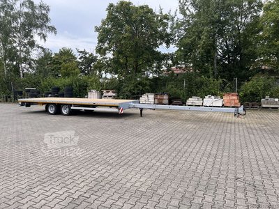 Anhänger mit offener Pritsche Möslein THT 14-G 7,20 L ausziehbar  13,9 t Tandemanhänger- Tieflader, ausziehbarLuftgefede