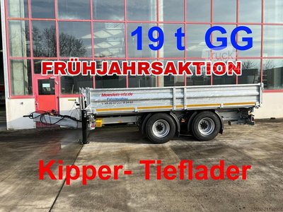 Kippanhänger Möslein TTD 19 B  19 t Tandemkipper- Tieflader, Breitbereifung neu