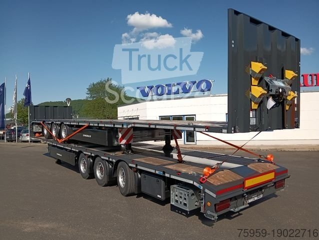 Auflieger mit Arbeitsbühne SCHWARZMÜLLER 3Achs Tele Rampen TwistLock40+2x20"SAF Lenk+Lift neu