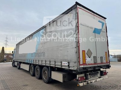 Auflieger mit Pritsche & Plane SCHMITZ CARGOBULL SCB S3T standard*Lift*SP*TÜV*Palettenkasten gebraucht
